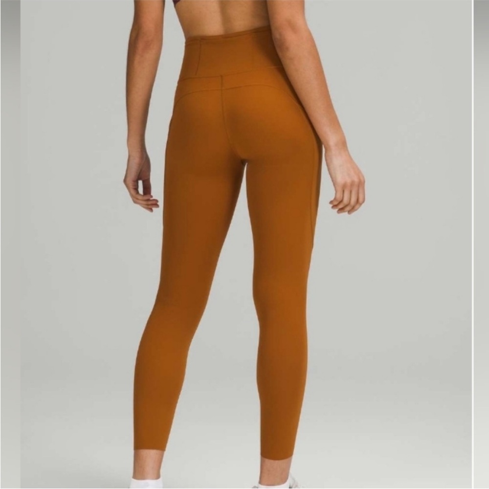Lululemon Fast and Free Leggings dark terracotta size 2